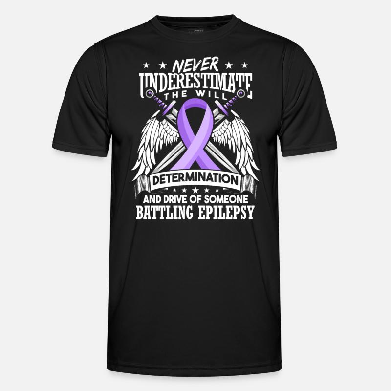 Epilepsy Awareness Warrior - Men's Functional T-Shirt - black