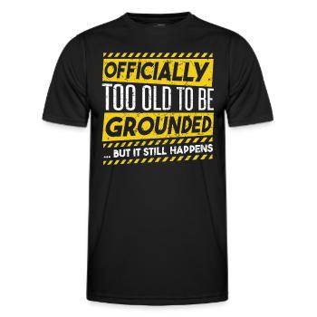Drôle officiel d’adolescent - T-shirt sport Homme - noir - Devant - AI Model Male 178 dark (178cm)