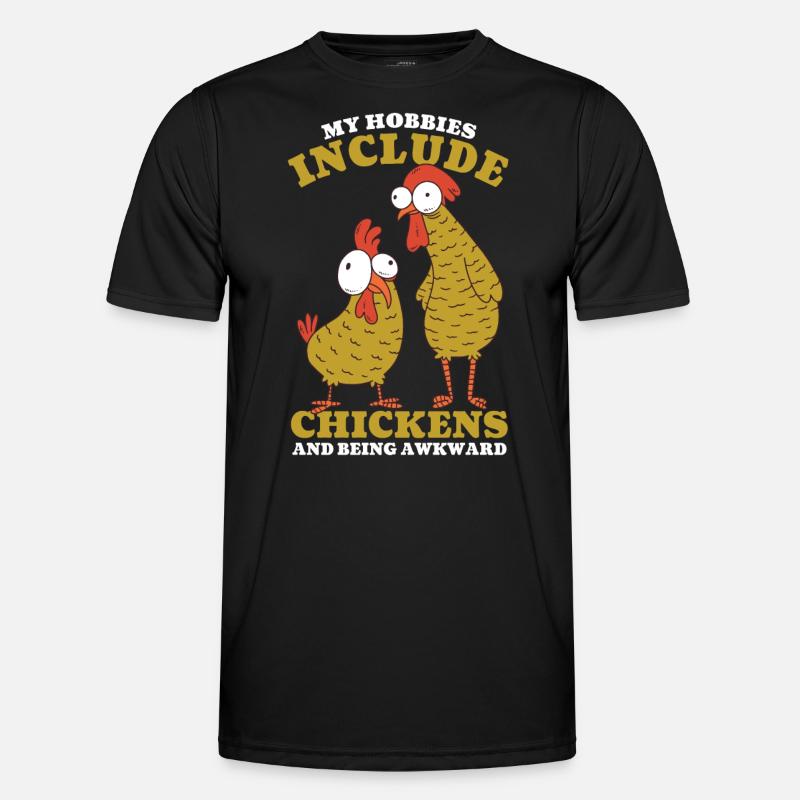 My Hobbies Include Chickens - Men's Functional T-Shirt - black