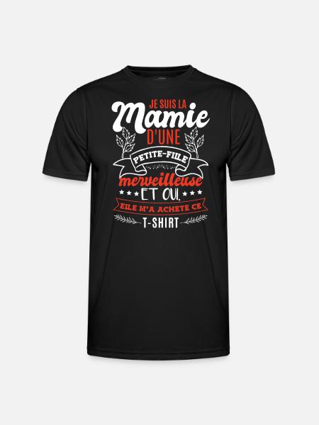 Grand-mère Cadeaux Drôles - T-shirt sport Homme - noir