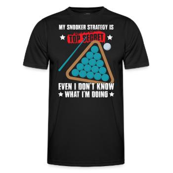 Joueur de snooker - T-shirt sport Homme - noir - Devant - AI Model Male 178 dark (178cm)