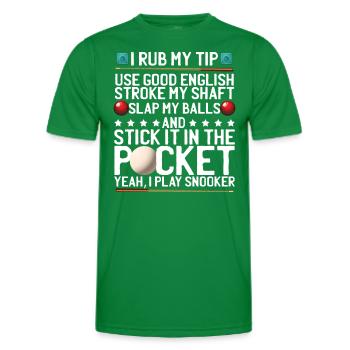 Billiard Player Snooker Gift - Men's Functional T-Shirt - kelly green - Front - AI Model Male 178 dark (178cm)