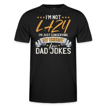 Vater Witze Pun Liebhaber Papa Witz - Männer Funktions-T-Shirt - Schwarz - Vorne - AI Model Male 178 dark (178cm)