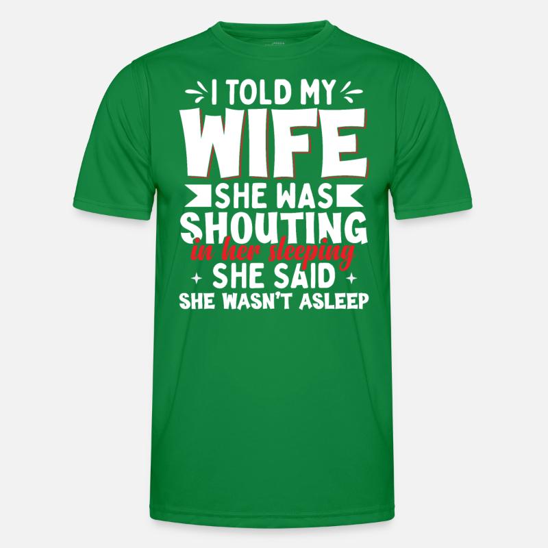 Lustiger Ehefrau-Papa-Witz Männer Funktions-T-Shirt