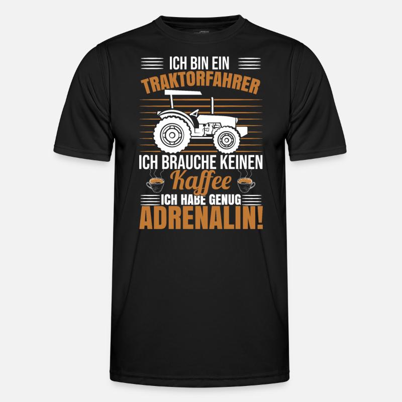 Ich Bin Ein Traktorfahrer - Männer Funktions-T-Shirt - Schwarz