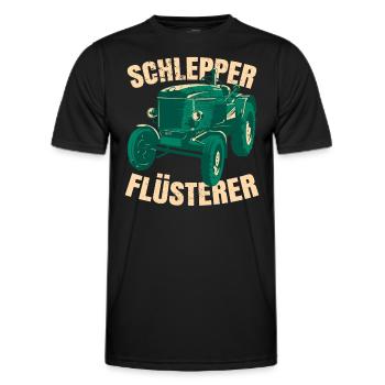 Schlepper Flüsterer - Männer Funktions-T-Shirt - Schwarz - Vorne - AI Model Male 178 dark (178cm)