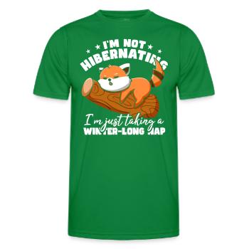 Je fais juste une sieste hivernale Panda roux - T-shirt sport Homme - vert - Devant - AI Model Male 178 dark (178cm)
