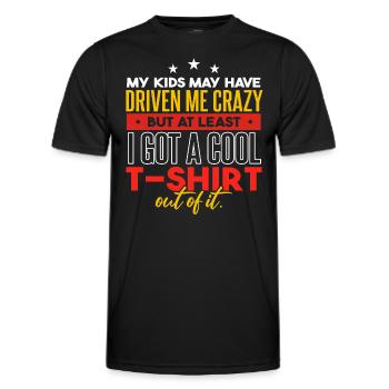 Meine Kinder haben mich in den Wahnsinn getrieben - Männer Funktions-T-Shirt - Schwarz - Vorne - AI Model Male 178 dark (178cm)
