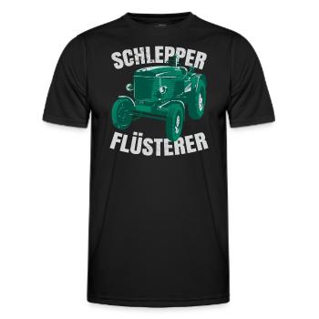 Schlepper Flüsterer - Männer Funktions-T-Shirt - Schwarz - Vorne - AI Model Male 178 dark (178cm)