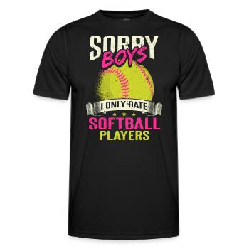 Je ne sors qu’avec des joueurs de softball - T-shirt sport Homme - noir - Devant - AI Model Male 178 dark (178cm)