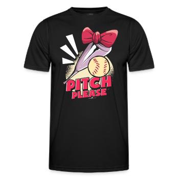 Softball lustig - Männer Funktions-T-Shirt - Schwarz - Vorne - AI Model Male 178 dark (178cm)