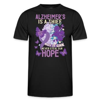 Alzheimer ist ein Dieb - Männer Funktions-T-Shirt - Schwarz - Vorne - AI Model Male 178 dark (178cm)