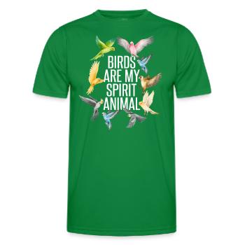 Vögel lustig - Männer Funktions-T-Shirt - Kelly Green - Vorne - AI Model Male 178 dark (178cm)