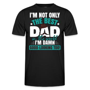 Je suis le meilleur père - T-shirt sport Homme - noir - Devant - AI Model Male 178 dark (178cm)