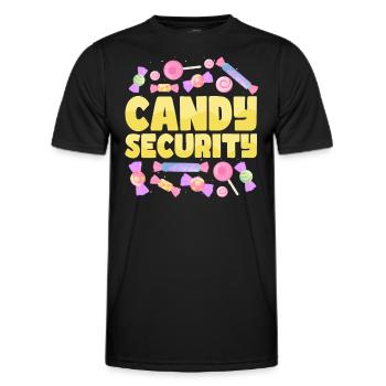 Süßigkeiten Zucker Süßigkeiten Sicherheit - Männer Funktions-T-Shirt - Schwarz - Vorne - AI Model Male 178 dark (178cm)