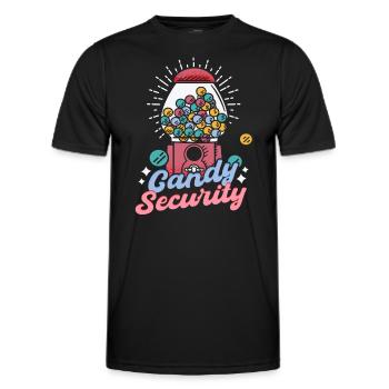Bonbons de sécurité des bonbons - T-shirt sport Homme - noir - Devant - AI Model Male 178 dark (178cm)