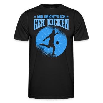 Ich Gehe Kicken Fußball Fussballer - Männer Funktions-T-Shirt - Schwarz - Vorne - AI Model Male 178 dark (178cm)