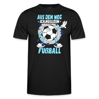 Ich Muss Zum Fußball - Männer Funktions-T-Shirt - Schwarz - Vorne - AI Model Male 178 dark (178cm)
