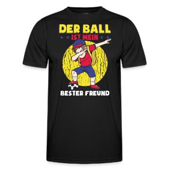 Der Ball Ist Mein Bester Freund - Männer Funktions-T-Shirt - Schwarz - Vorne - AI Model Male 178 dark (178cm)
