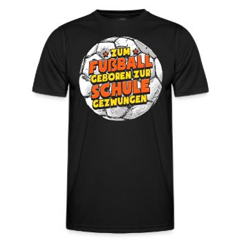 Zum Fußball Geboren Fußballer Fußballspieler - Männer Funktions-T-Shirt - Schwarz - Vorne - AI Model Male 178 dark (178cm)