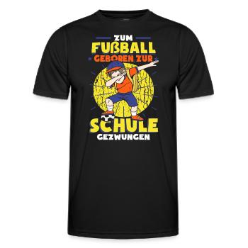 Zum Fußball Geboren Fußballmannschaft Fussballer - Männer Funktions-T-Shirt - Schwarz - Vorne - AI Model Male 178 dark (178cm)
