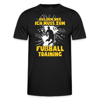 Ich Muss Zum Fußballtraining - Männer Funktions-T-Shirt - Schwarz - Vorne - AI Model Male 178 dark (178cm)