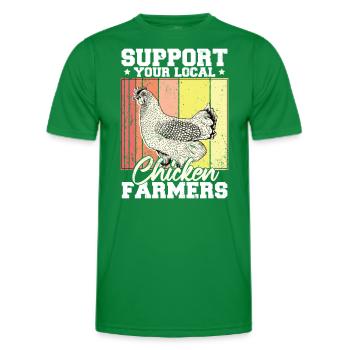 Soutenez votre agriculteur local - T-shirt sport Homme - vert - Devant - AI Model Male 178 dark (178cm)