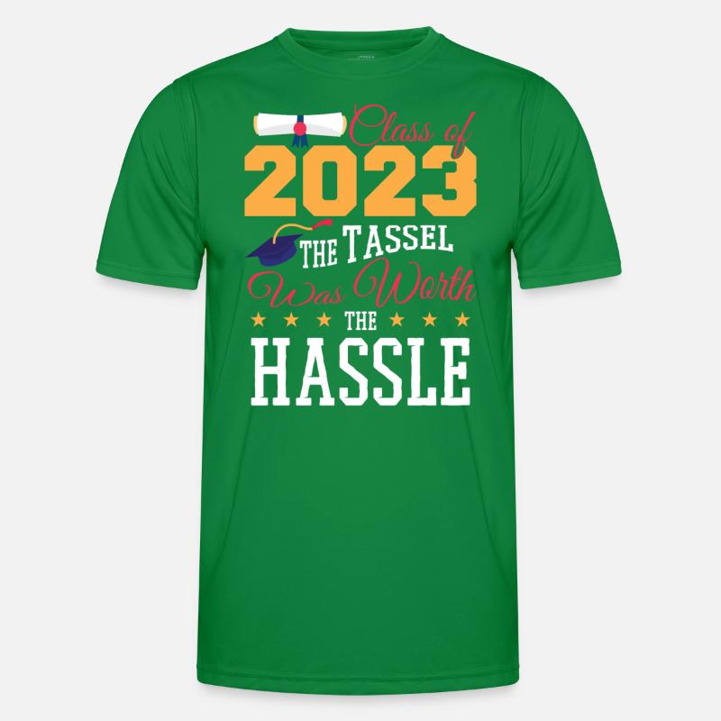 Die Quaste war den mühsamen Abschluss wert Männer Funktions-T-Shirt