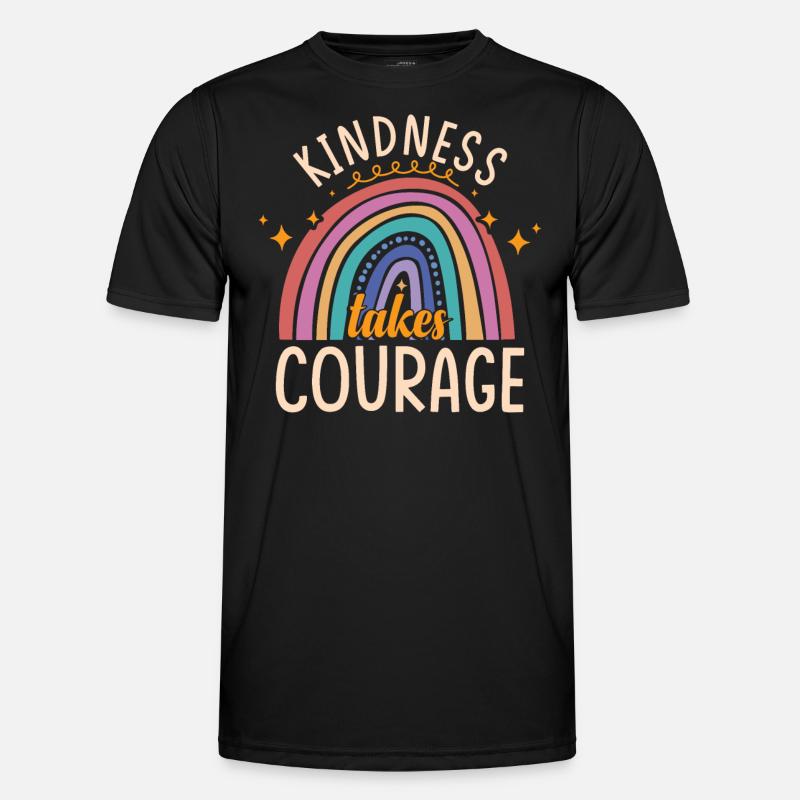 Kindness Takes Courage | Bully Prevention - Men's Functional T-Shirt - black