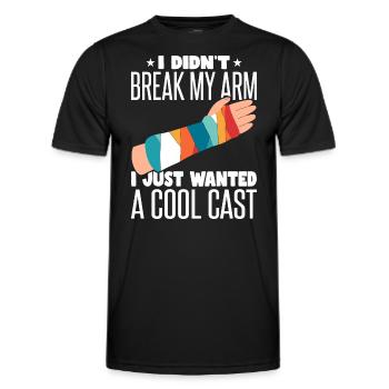 Je ne me suis pas cassé le bras, je veux juste un casting cool - T-shirt sport Homme - noir - Devant - AI Model Male 178 dark (178cm)