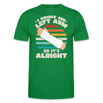 Gebrochener Arm Lustig - Männer Funktions-T-Shirt - Kelly Green - Vorne - AI Model Male 178 dark (178cm)