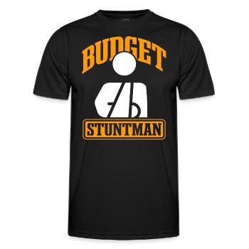 Lustiger Stuntman-Witz mit gebrochenem Arm - Männer Funktions-T-Shirt - Schwarz - Vorne - AI Model Male 178 dark (178cm)