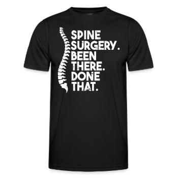 Spine Surgery - Men's Functional T-Shirt - black - Front - AI Model Male 178 dark (178cm)