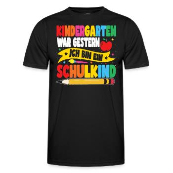 Ich bin ein Schulkind - Männer Funktions-T-Shirt - Schwarz - Vorne - AI Model Male 178 dark (178cm)