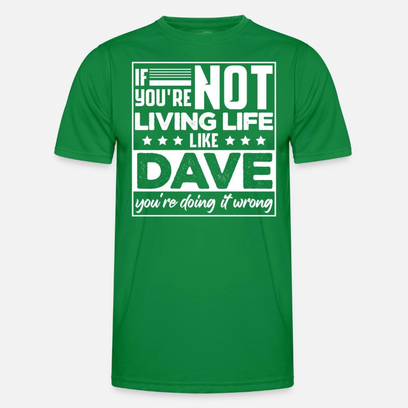 Lustiger Name Dave Männer Funktions-T-Shirt