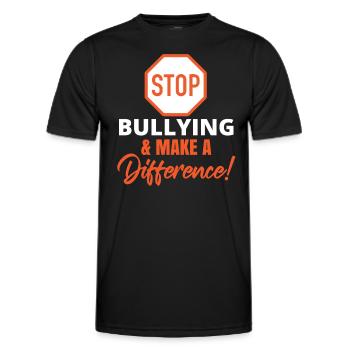 Tag der Einheit Anti-Mobbing - Männer Funktions-T-Shirt - Schwarz - Vorne - AI Model Male 178 dark (178cm)