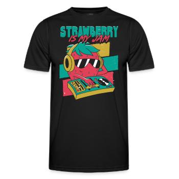 Erdbeere ist meine Marmelade - Männer Funktions-T-Shirt - Schwarz - Vorne - AI Model Male 178 dark (178cm)