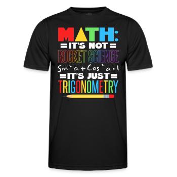 Mathelehrer - Männer Funktions-T-Shirt - Schwarz - Vorne - AI Model Male 178 dark (178cm)