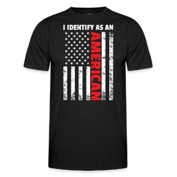 American Flag Independence Day 4th Of July - Men's Functional T-Shirt - black - Front - AI Model Male 178 dark (178cm)