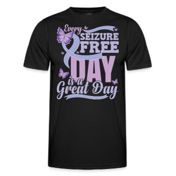 Epilepsy Awareness Quote - Men's Functional T-Shirt - black - Front - AI Model Male 178 dark (178cm)