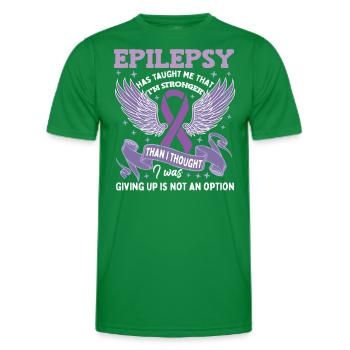 Epilepsy Warrior Apparel - Men's Functional T-Shirt - kelly green - Front - AI Model Male 178 dark (178cm)