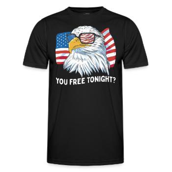 Du bist heute Abend frei Weißkopfseeadler Amerika - Männer Funktions-T-Shirt - Schwarz - Vorne - AI Model Male 178 dark (178cm)