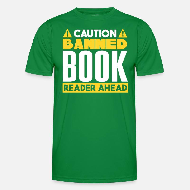 Banned Book Reader Ahead Men's Functional T-Shirt