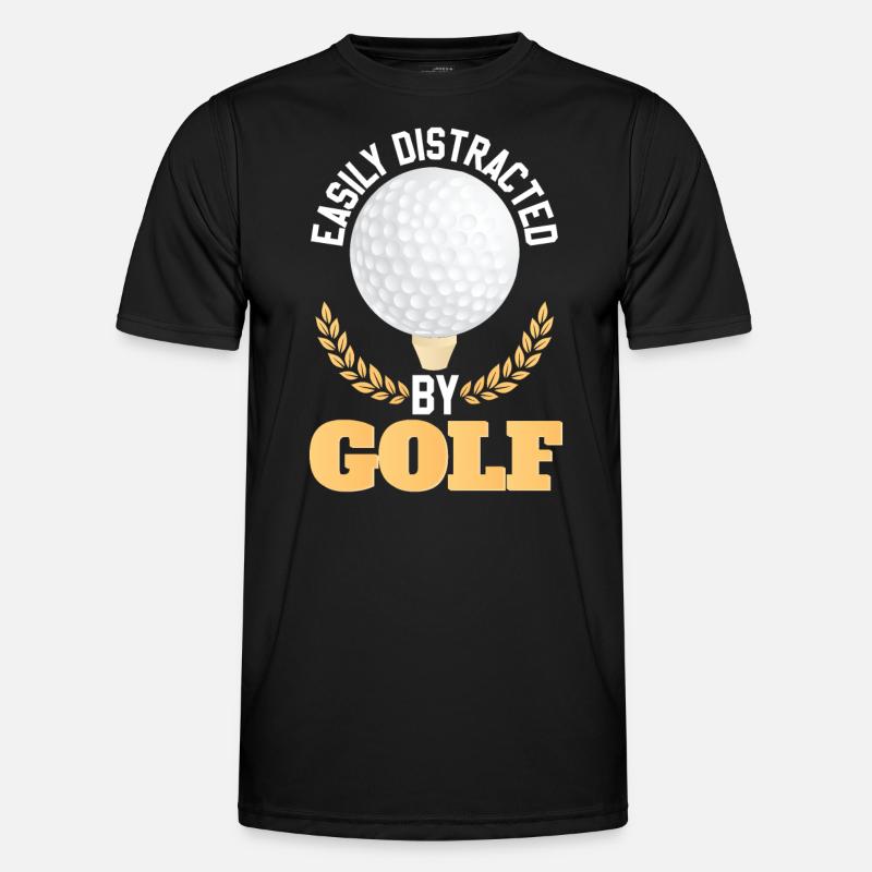 Easily Distracted By Golf - Men's Functional T-Shirt - black
