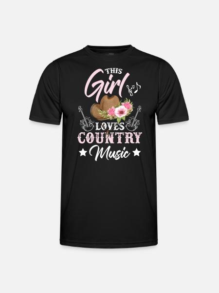 This Girl Loves Country Music - Men's Functional T-Shirt - black