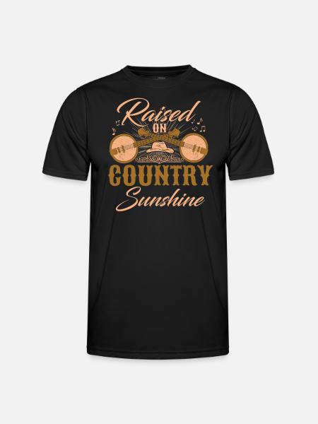 Raised On Country Sunshine - Men's Functional T-Shirt - black