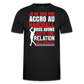Handball Humour Amusant - T-shirt sport Homme - noir - Devant - AI Model Male 178 dark (178cm)