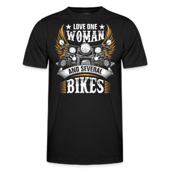 Biker, Motorradfahrer, Motorradfahrer, Motorradfahrer - Männer Funktions-T-Shirt - Schwarz - Vorne - AI Model Male 178 dark (178cm)