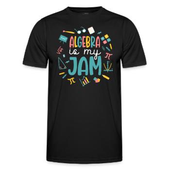 Algebra ist mein Ding - Männer Funktions-T-Shirt - Schwarz - Vorne - AI Model Male 178 dark (178cm)