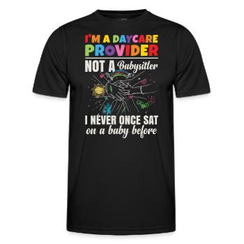 Ich bin eine Tagesmutter - Männer Funktions-T-Shirt - Schwarz - Vorne - AI Model Male 178 dark (178cm)